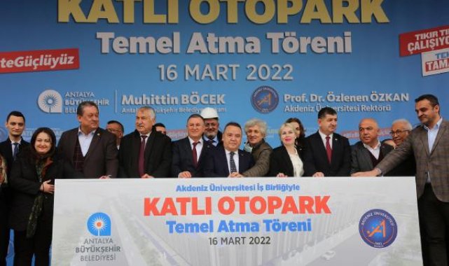 AÜ Hastanesi katlı otoparkının temeli törenle atıldı