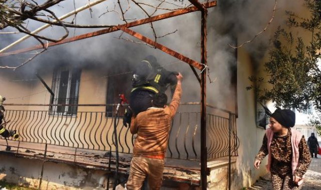 Yeni evli çiftin dairesi, alev alev yandı