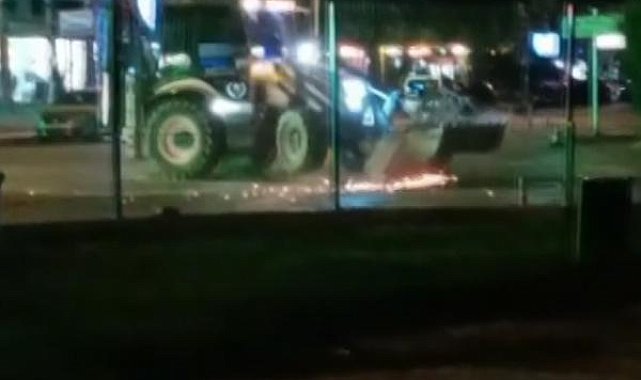 İş makinesiyle drifte ceza