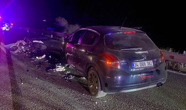 Motosiklet sürücüsü kazada yaşamını yitirdi