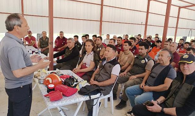 Ormancılara yangın eğitimi verildi