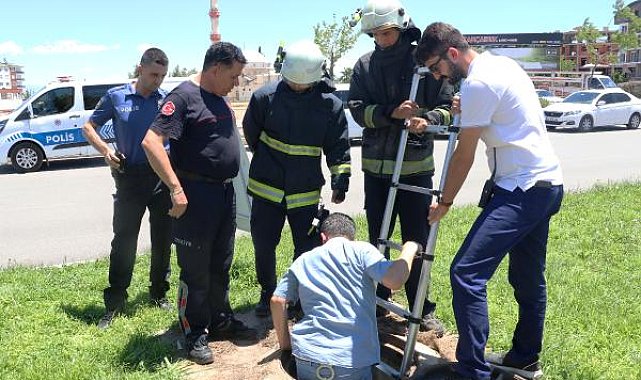 Kanalizasyonda hırsızlık şüphelisi aradılar