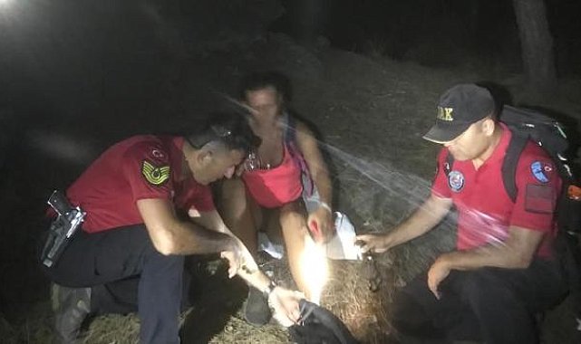 Likya yolunda mahsur kalan Rus turist kurtarıldı
