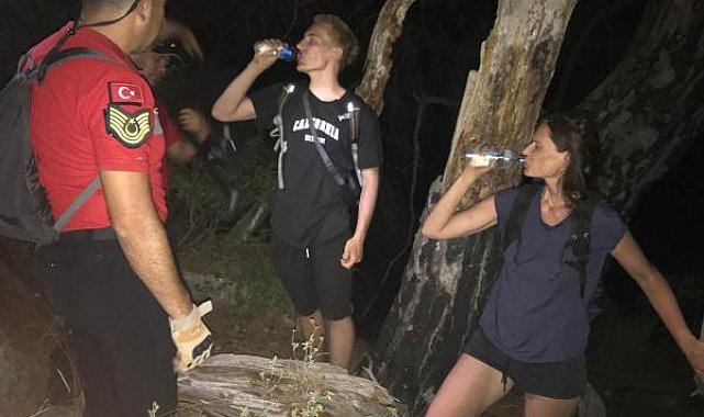Likya Yolu'nda mahsur kalan turistler kurtarıldı