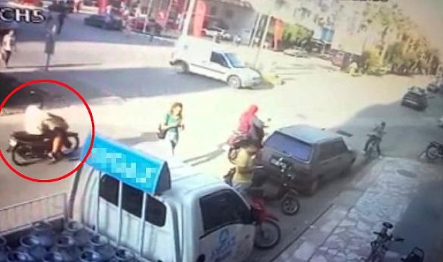 Motosikletli Fatih'in öldüğü kaza kamerada