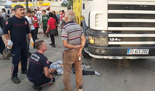 Bisikletiyle kamyonun altında kalan liseli Muhammet, yaralı kurtuldu