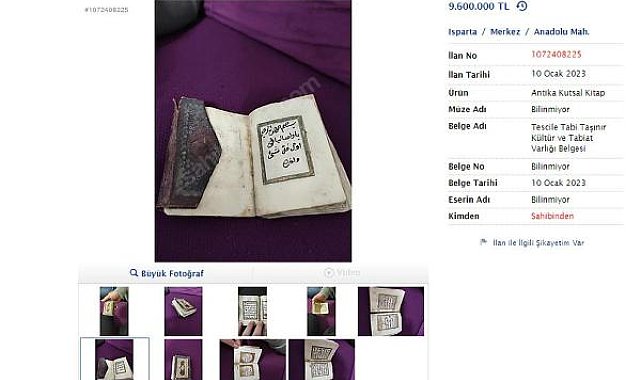 İnternette 'asırlık', 'el yazması' Kuran-ı Kerim 9 milyon 600 bin lira