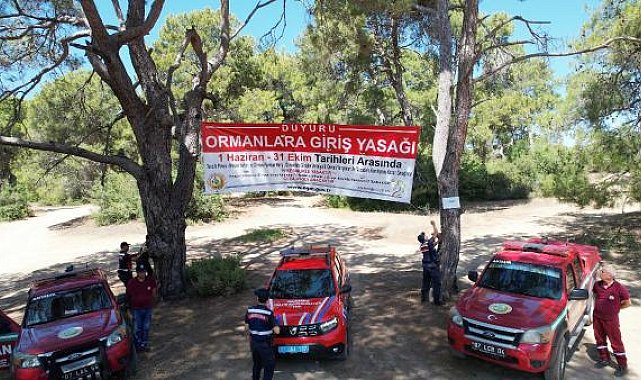 Jandarma orman yangınlarına karşı görevde