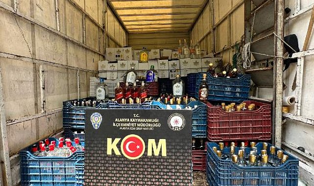 Alanya Polisi'nden sahte alkol operasyonu