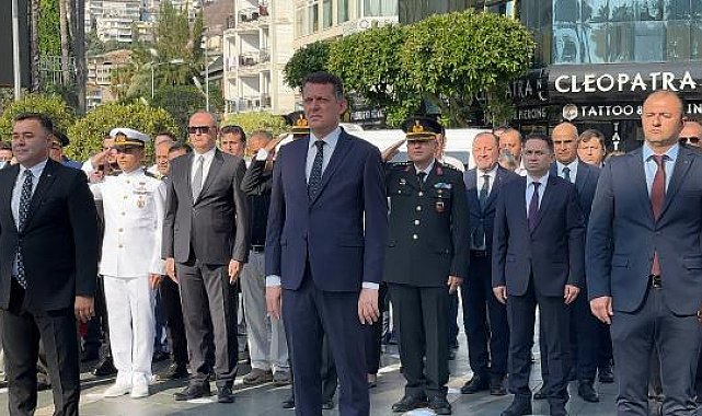 Alanya'da 30 Ağustos çelenk töreni yapıldı
