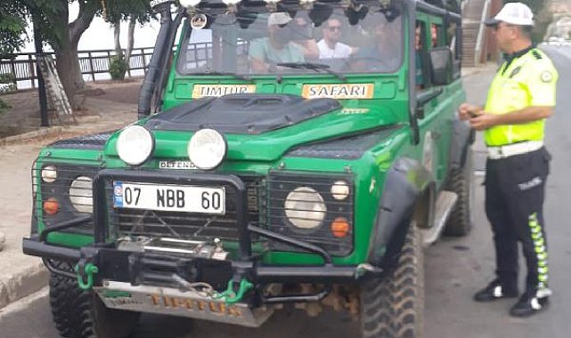 Alanya'da safari araçlarına denetim
