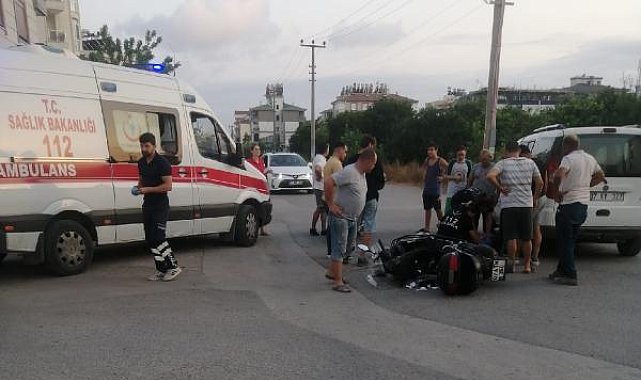 Ticari araçla çarpışan motosikletin sürücüsü yaralandı