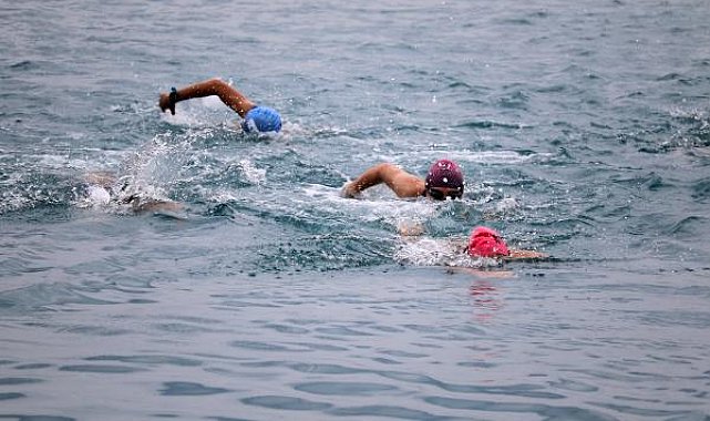 Yılın ilk günü deniz kirliliğine dikkat çekmek için yüzdüler