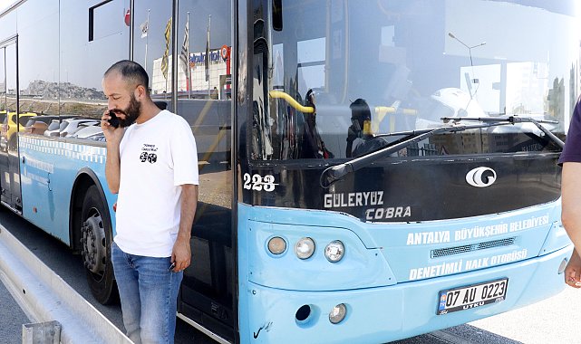 'Aracıma vurdun' deyip, halk otobüsünün anahtarını alıp kaçtı