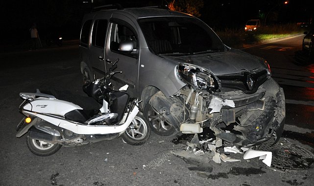 Motosikletli kazada yaralandı