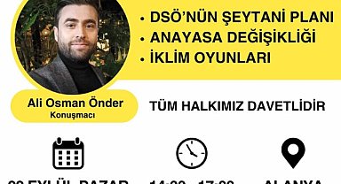 Ünlü gazeteci yazar Önder’den Alanya’daki konferansa DAVET