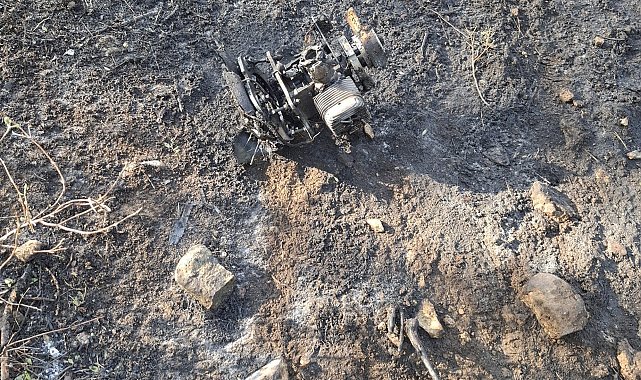 Antalya'da ormana düşen hava aracı yangına neden oldu