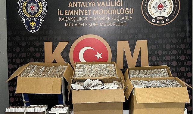 Antalya emniyetinden kaçakçılık operasyonu