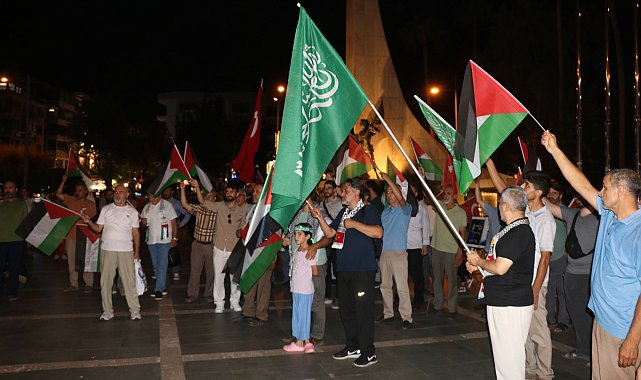Alanya'da İsrail protestosu