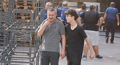 Otel ekipmanlarının bulunduğu depoda çıkan yangın, 2 saatte söndürüldü