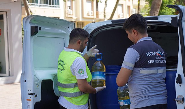 Konyaaltı'nda atık yağlar geri dönüştürülüyor