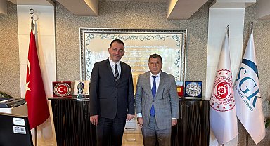 Başsavcı Kahveci'den, SGK İl Müdürü Tanrıöver'e ziyaret