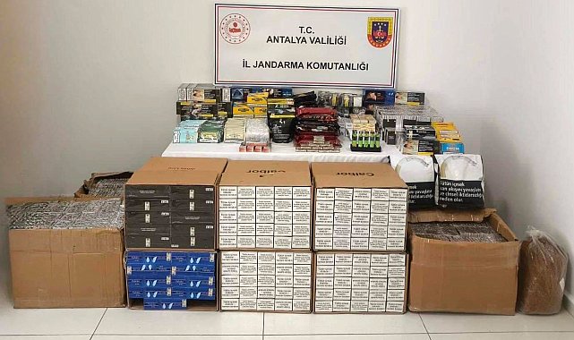 Kaş'ta kaçak sigara operasyonu