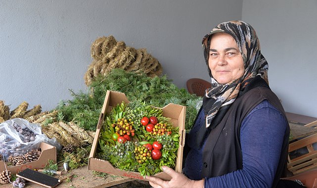 Köylü kadınlardan Avrupa'ya 1 milyon Noel çelengi