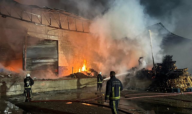 Antalya'da paketleme fabrikasında yangın