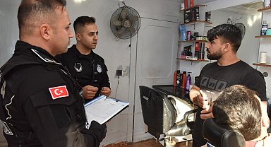 Kepez Zabıtası'ndan berber denetimi