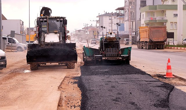 Kanalizasyon çalışması tamamlanan bölgelere asfalt