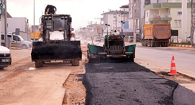 Kanalizasyon çalışması tamamlanan bölgelere asfalt