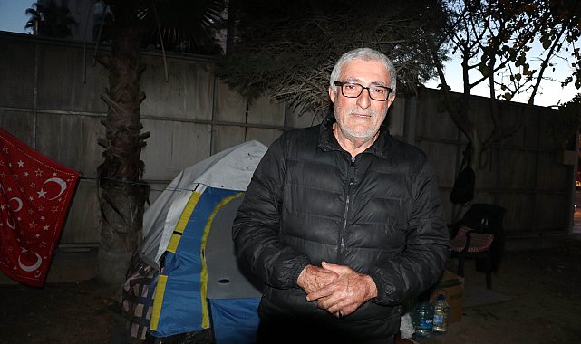 Parkta, çadırda yaşam mücadelesi