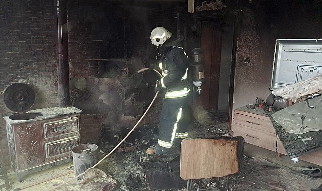 Serik'te ev yangını