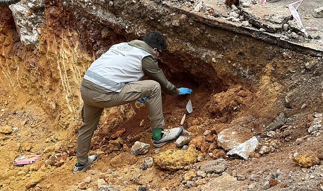 Altyapı çalışmasında insana ait olduğu değerlendirilen kemikler bulundu