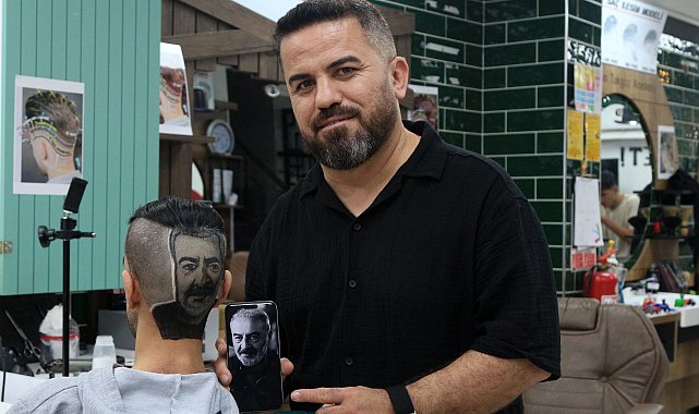 Saçlara 'İnci Taneleri'nin kahramanını çiziyor