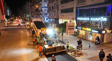 Güllük Caddesi'nde yol bakım ve onarım çalışması