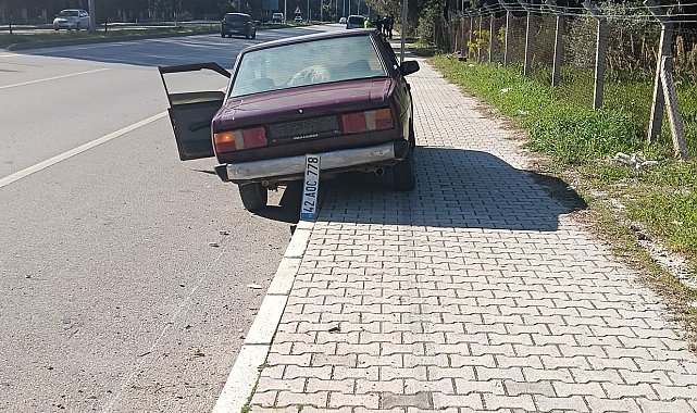 Kaza yapan araçta uyuşturucu madde bulundu