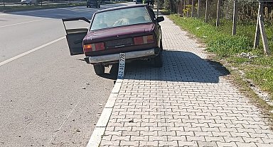 Kaza yapan araçta uyuşturucu madde bulundu