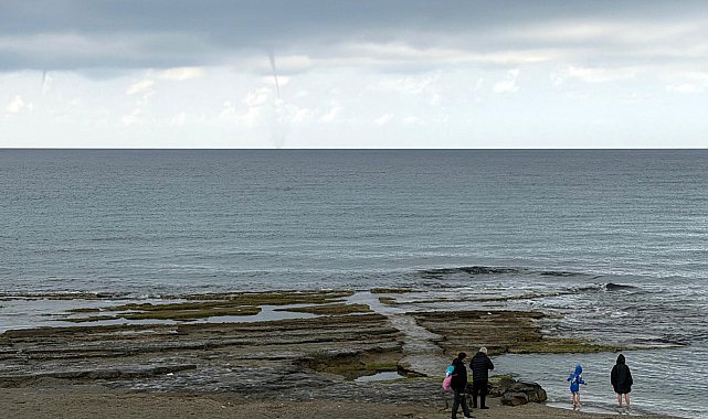 Alanya'da denizde hortum çıktı