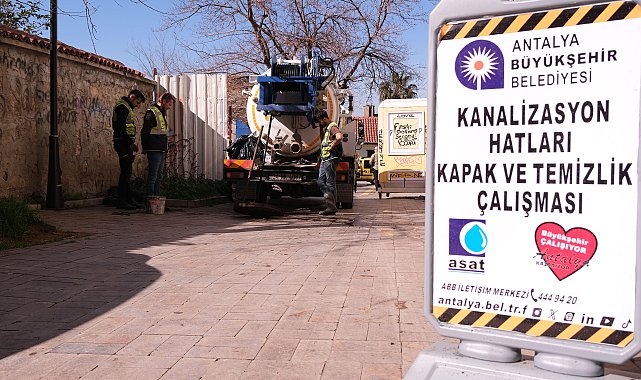 ASAT'tan Kaleiçi'nde kanalizasyon hattı temizliği