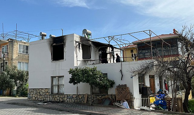 Ev yangınında 2 çocuk hastanelik oldu