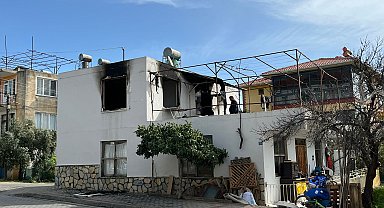 Ev yangınında 2 çocuk hastanelik oldu