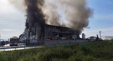 Manavgat'ta iş yeri yangını