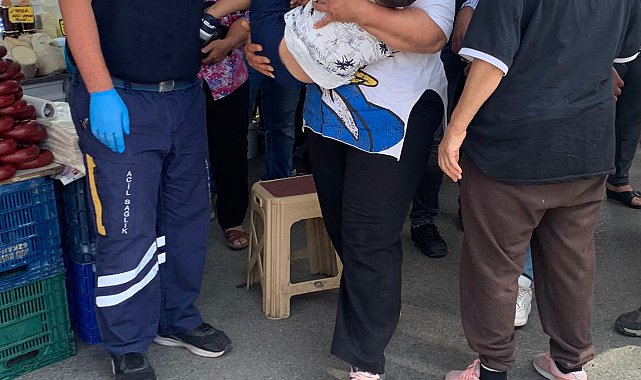 4 yaşındaki Ömer'e pazarda yorgun mermi isabet etti