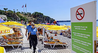 Büyükşehir zabıtasından 'Dumansız plaj' uygulaması denetimi