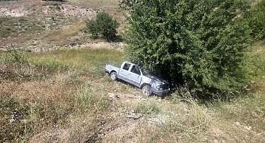 Kamyonet dereye uçtu: 2 yaralı