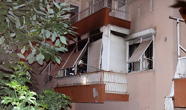 Kentsel dönüşümdeki apartmanda yangın