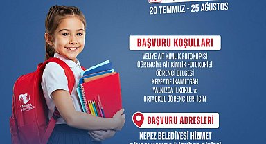 Kepez'den öğrencilere kırtasiye desteği
