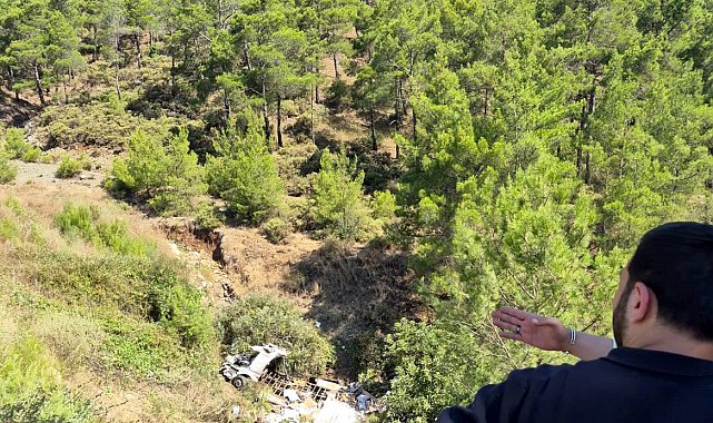 Şarampole devrilen kamyonun sürücüsü öldü